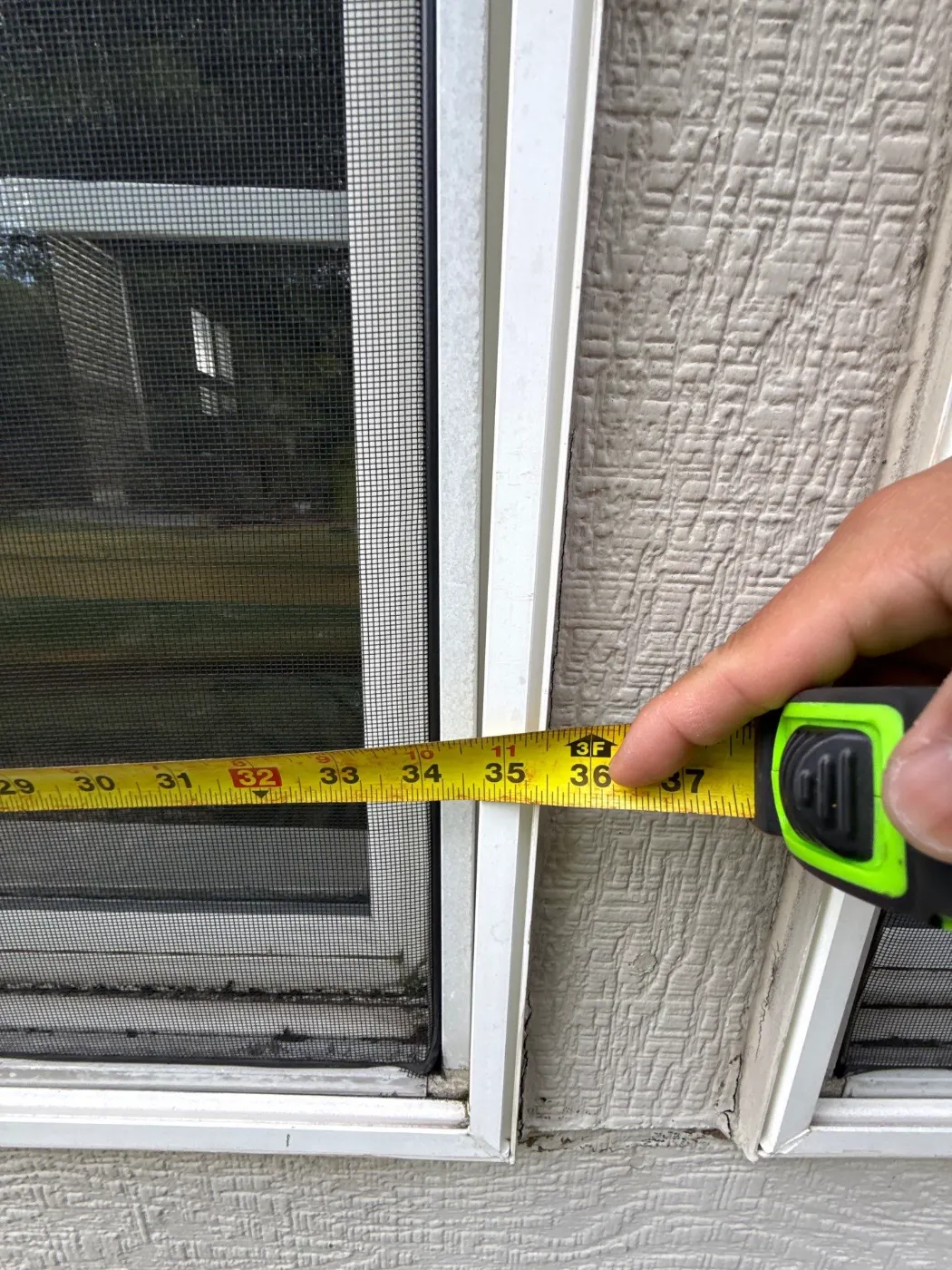 Frame and seal detail on a Elwood window job